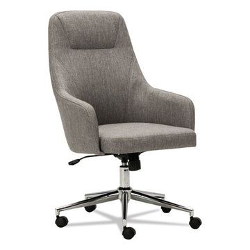 Alera® Alera Captain Series High-back Chair, Supports Up To 275 Lb, 17.1" To 20.1" Seat Height, Gray Tweed Seat-back, Chrome Base freeshipping - TVN Wholesale